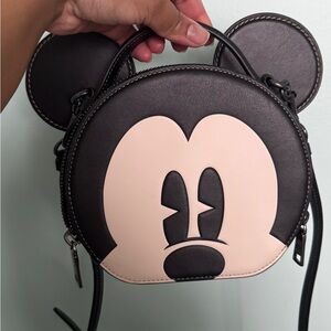 Mickey Mouse Black and Cream Coach Bag